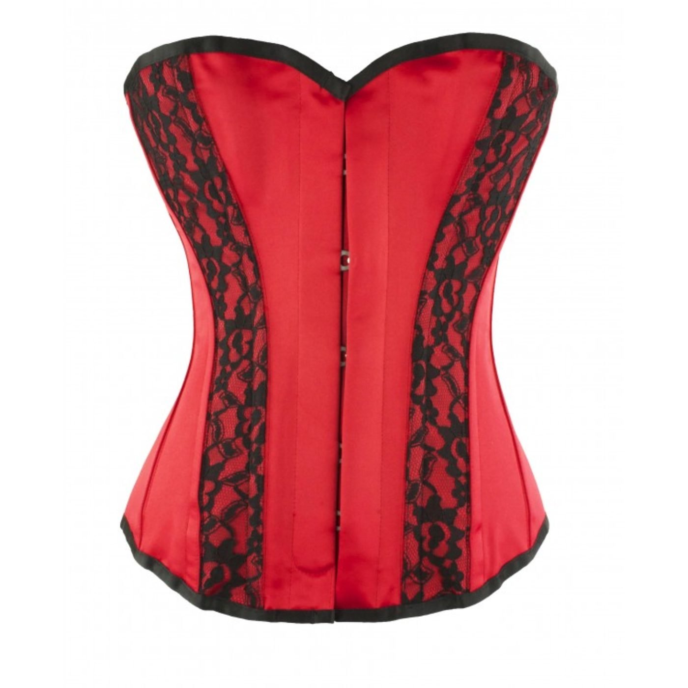 Red Satin Overbust corset